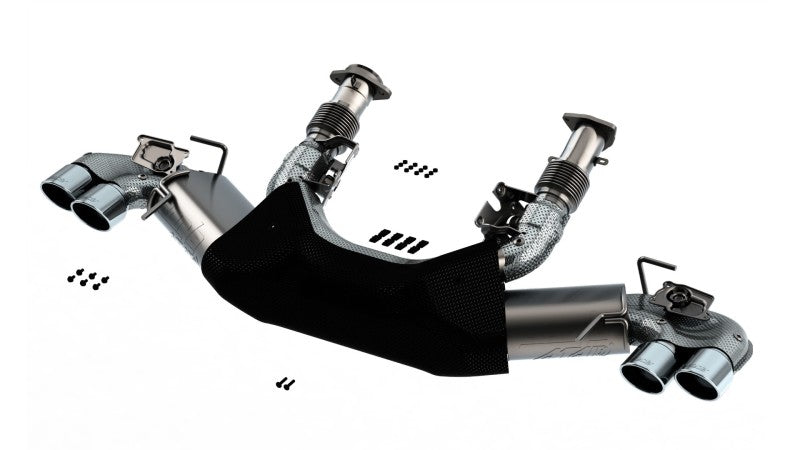 Borla 140839 2020 Chevrolet Corvette C8 6.2L ATAK 3in Exhaust System Dual Round A/C Tips 4inx 4.75in