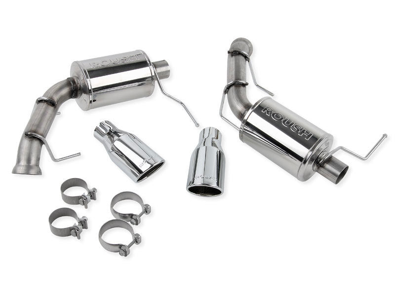 Roush 421127 2011-2014 Ford Mustang V8 Enhanced Sound Dual Axle-Back w/ Round Tips