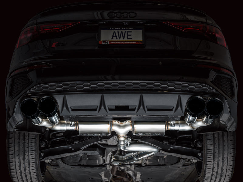 AWE Tuning 3015-43897 AWE 22-24 Audi 8Y S3 Touring Edition Exhaust - Diamond Black Tips