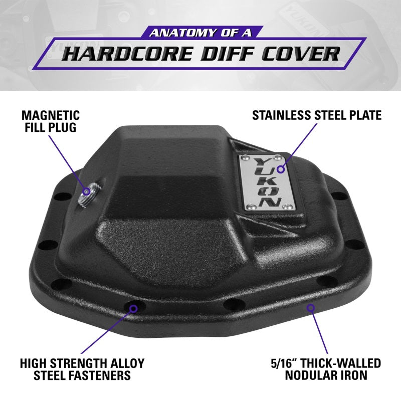 Yukon Gear & Axle YHCC-D44JL-REAR Yukon Gear Hardcore Rear Nodular Iron Cover for Jeep Wrangler JL Dana 44/220mm