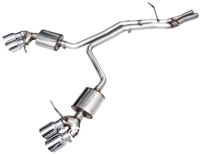 AWE Tuning 3015-42951 19-21 Porsche Macan 3.0T/2.9TT Touring Edition Catback Exhaust w/ Chrome Silver Tips