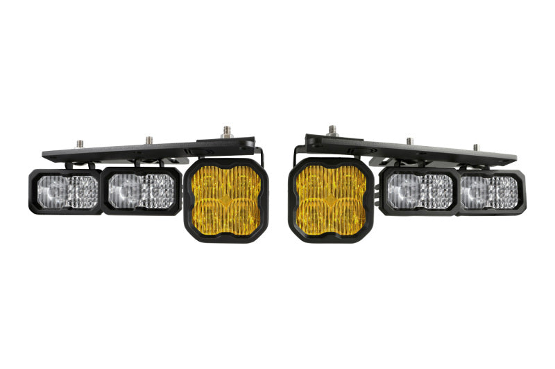 Diode Dynamics DD7179 21-Up Ford Bronco Stage Series Fog Pocket Kit - Yellow Sport