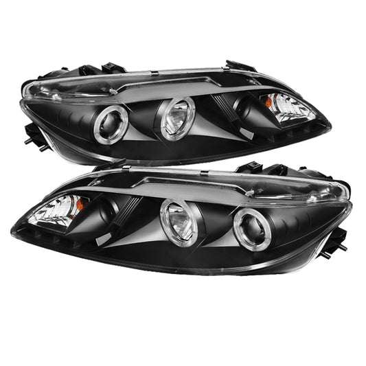 SPYDER 5042538 Spyder Mazda 6 03-05 With Fog Lights Projector Headlights LED Halo DRL Blk PRO-YD-M603-FOG-DRL-BK