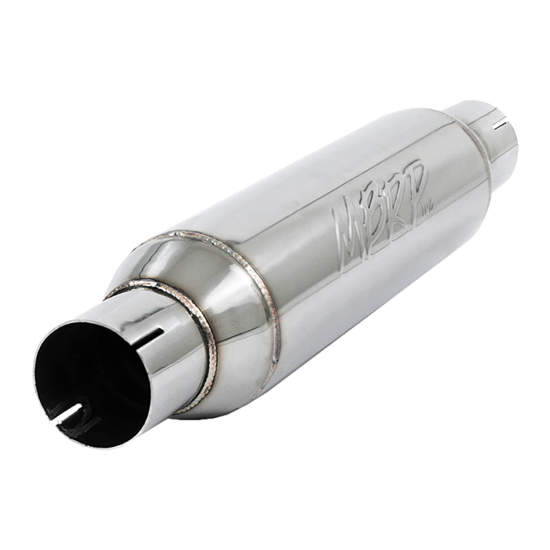 MBRP R1012 Universal Resonator 2.5in inlet/outlet 16in body 20in overall T304