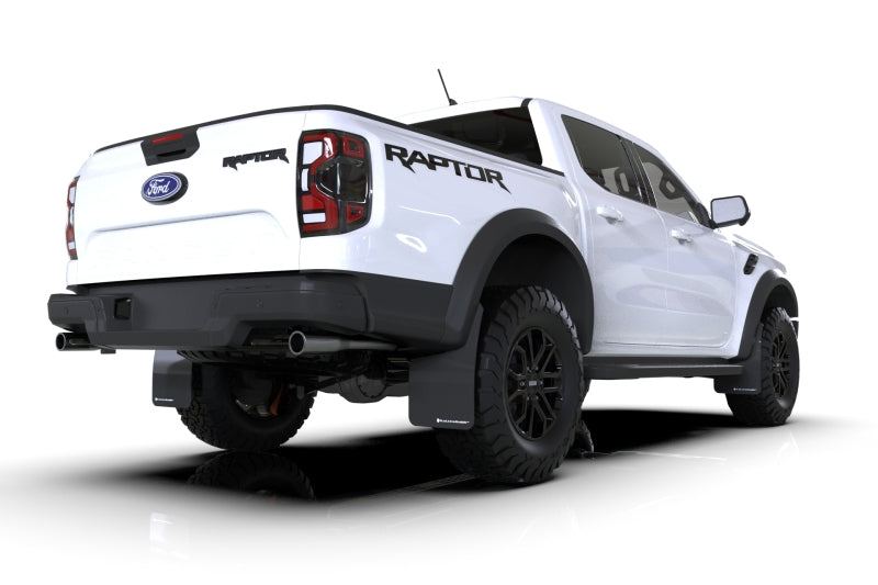 Rally Armor MF123-UR-BLK-WH 23-25 Ford Ranger Raptor Black UR Mud Flap White Logo