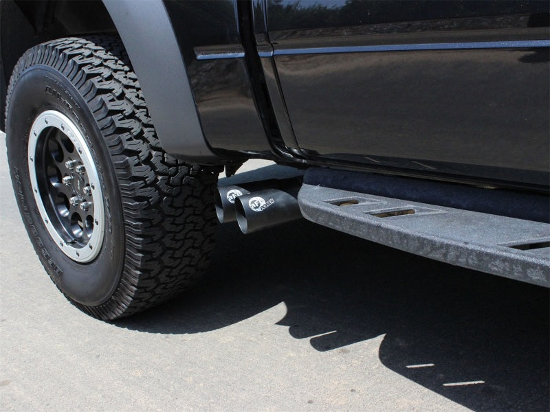 aFe 49-43071-B Rebel Series Exhaust SS Front Side Exit CB w/ Black Tips 10-14 Ford F150 Ecoboost V8 6.2L