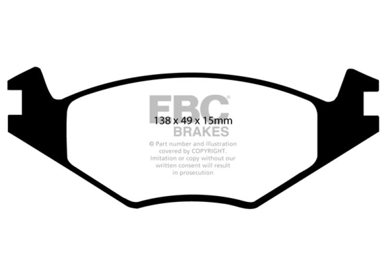 EBC DP2517 86-93 Volkswagen Cabriolet 1.8 Greenstuff Front Brake Pads