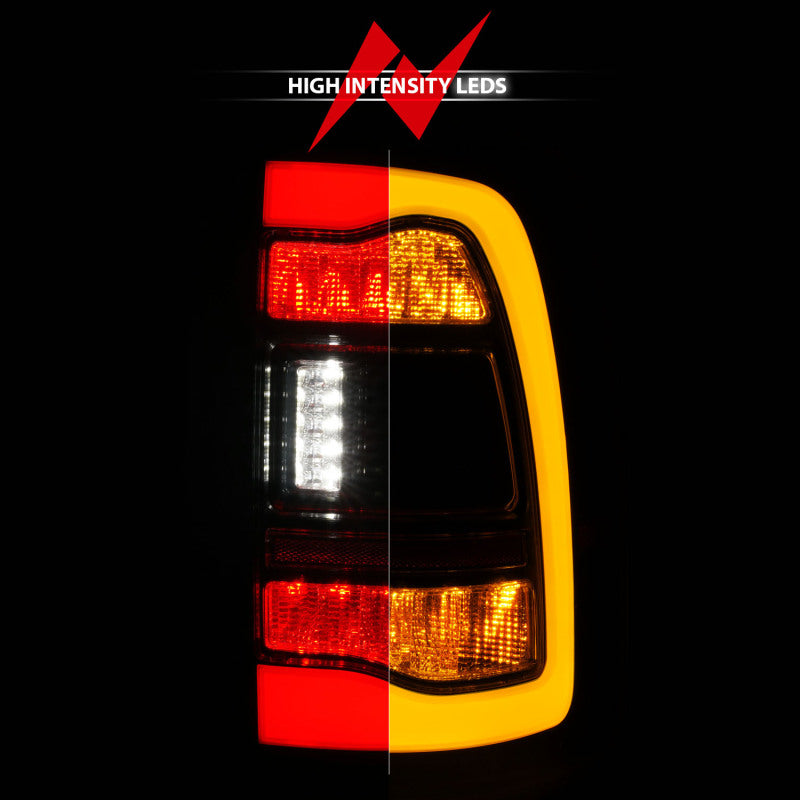 ANZO 311472 09-18 Dodge RAM 1500 Sequential LED Taillights Smoke Black w/Switchback Amber Signal