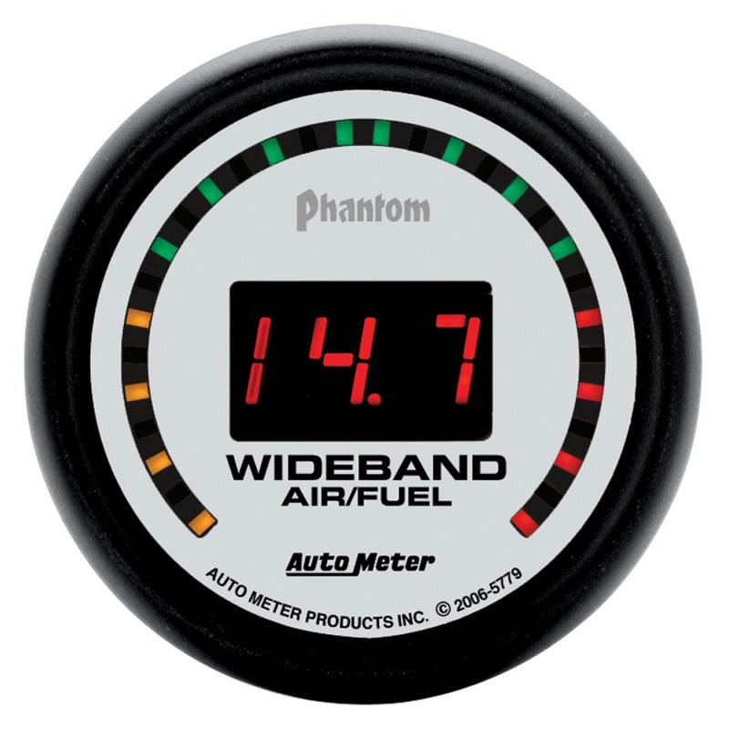 AutoMeter 5779 Autometer Phantom 52mm Digital 10:1-17:1 Street Wideband Air/Fuel Ratio Gauge