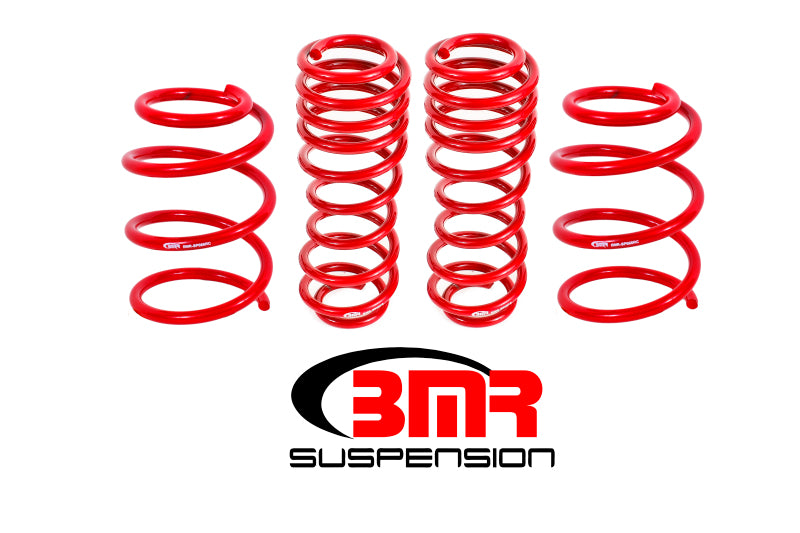 BMR Suspension SP065R BMR 05-14 S197 Mustang GT Handling Version Lowering Springs (Set Of 4) - Red