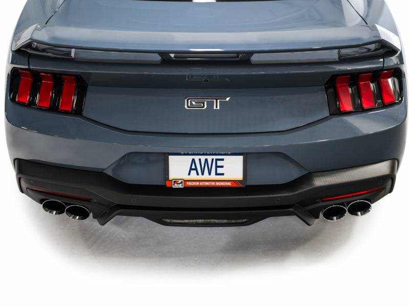 AWE Tuning 3025-42650 AWE 2024 Ford Mustang GT Fastback S650 RWD SwitchPath Catback Exhaust w/ Quad Chrome Silver Tips