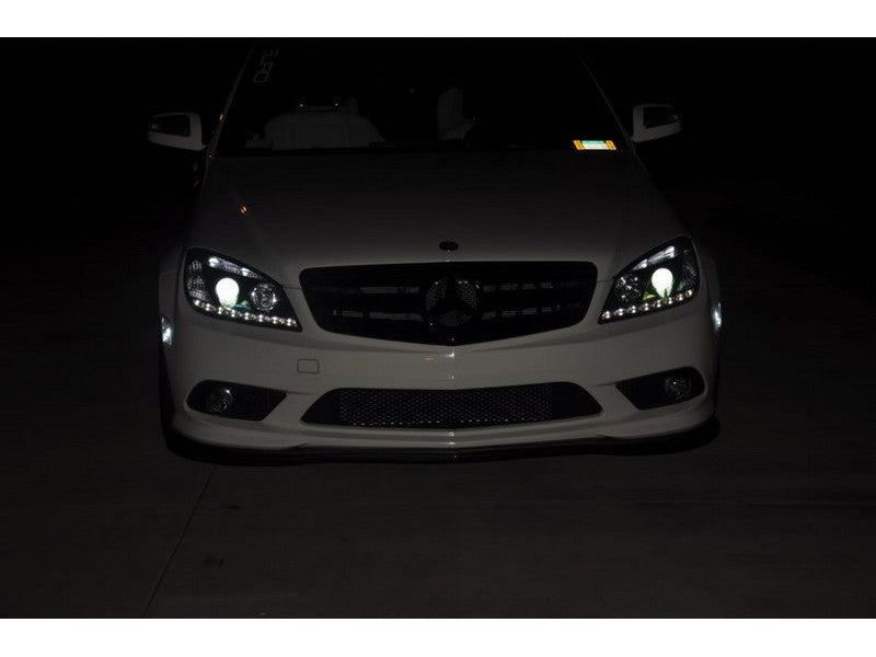 SPYDER 5042262 Spyder Mercedes Benz C-CLASS 08-11 Projector Headlights Halogen - DRL Blk PRO-YD-MBW20408-DRL-BK
