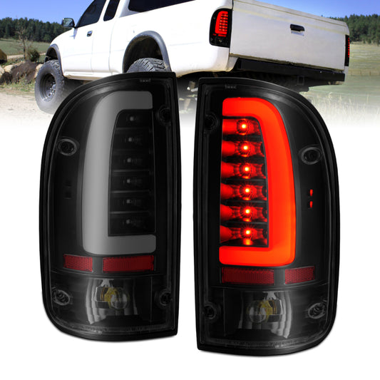 ANZO 311354 1995-2000 Toyota Tacoma LED Taillights Black Housing Smoke Lens (Pair)