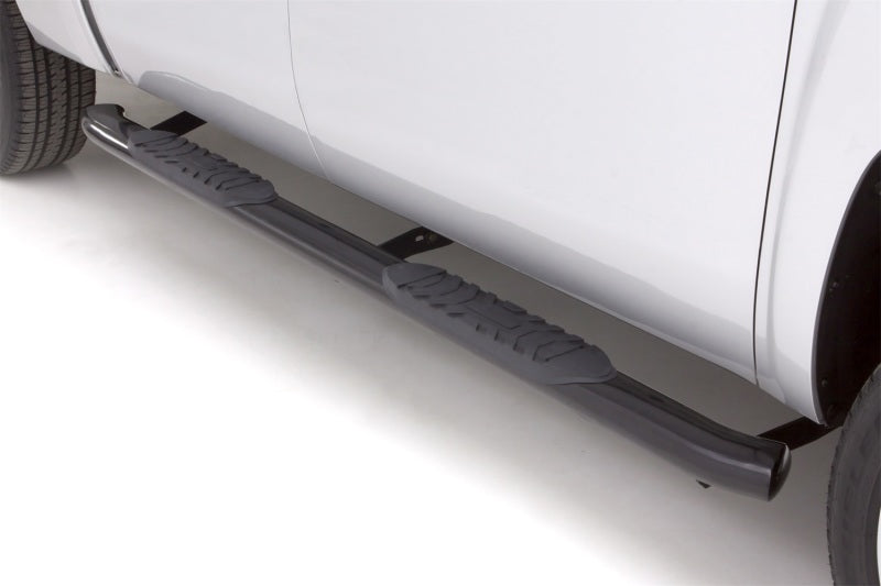 LUND 23882092 Lund 99-13 Chevy Silverado 1500 Ext. Cab 5in. Oval Curved Steel Nerf Bars - Black