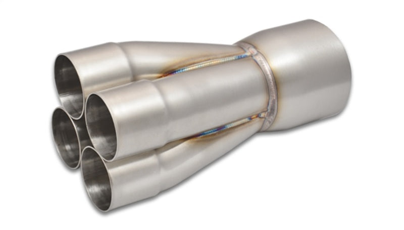 Vibrant 10317 4-1 SS Merge Collectors (2-1/4in Inlet Slipover ID 4in Merge Outlet OD) - Sold Individually