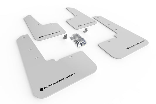Rally Armor MF66-UR-WH/BLK 20-22 Subaru Outback White UR Mud Flap w/ Black Logo