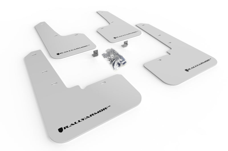 Rally Armor MF66-UR-WH/BLK 20-22 Subaru Outback White UR Mud Flap w/ Black Logo