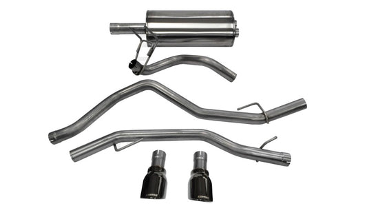 CORSA Performance 14405BLK Corsa 09-18 Dodge RAM 1500 4.7L/5.7L V8 Quad/Crew Cab/Short Bed Black Dual Rear Exit Cat-Back Exhaus
