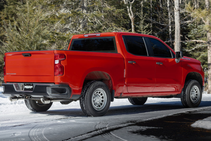 MBRP S5021BLK 2019+ Chevrolet Silverado 1500 / 2019+ GMC Sierra 1500 Alum. 3in Armor Black Cat-Back Exhaust