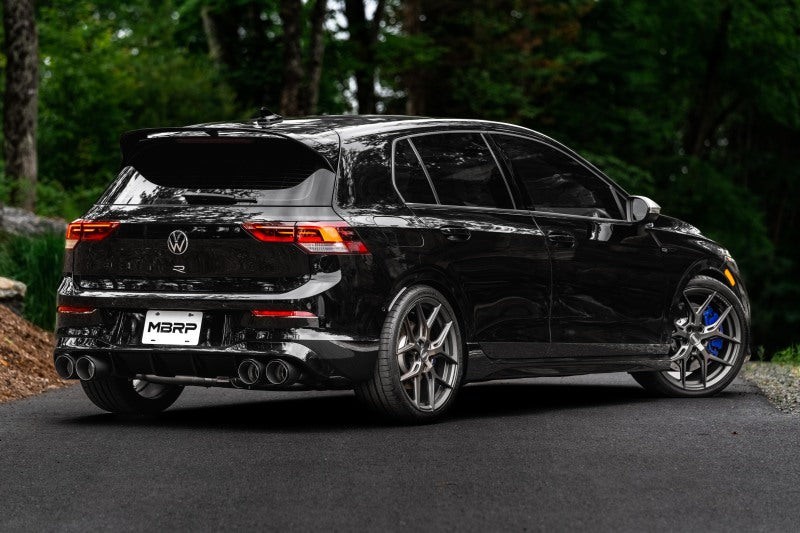 MBRP S46123CF 2022 Volkswagen Golf R MK8 3in Cat-Back Quad Rear w/ Carbon Fiber Tips Valve Delete Exhaust