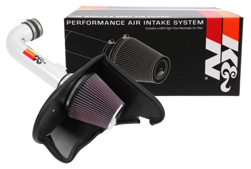 K&N Engineering 69-4535TP K&N 16-17 Chevy Camaro 3.6L Silver Typhoon Short RAM Intake