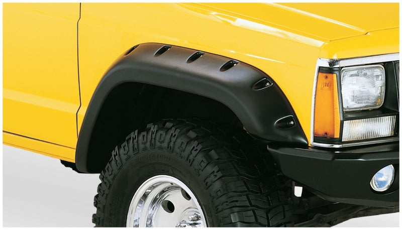 Bushwacker 10912-07 84-01 Jeep Cherokee Cutout Style Flares 4pc Fits 2-Door Sport Utility Only - Black