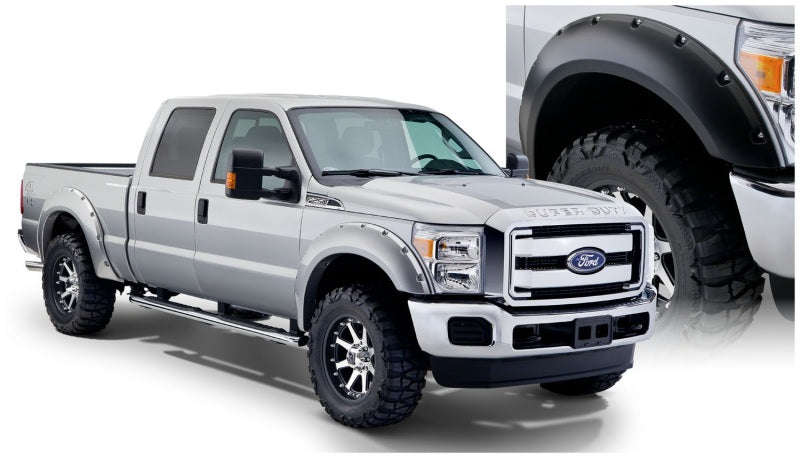 Bushwacker 20931-02 11-16 Ford F-250 Super Duty Styleside Pocket Style Flares 4pc 98.0/81.8in Bed - Black