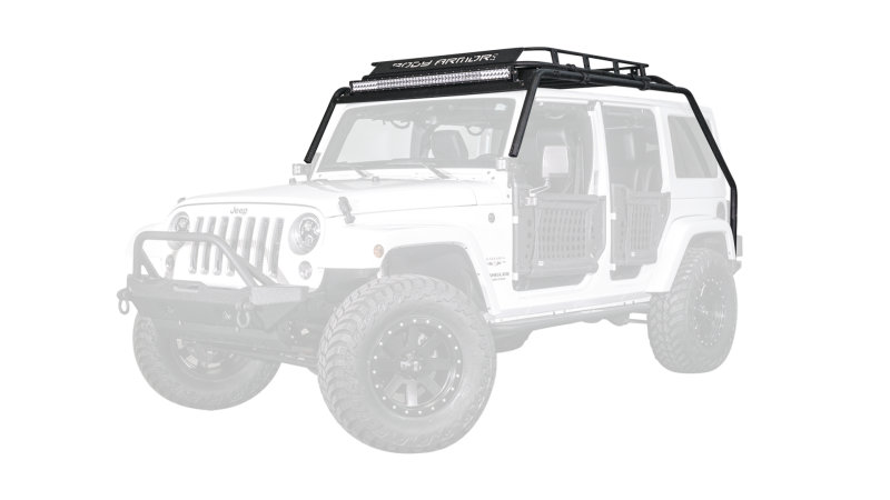 Body Armor 4x4 JK-6126 07-18 Jeep Wrangler JK Windshield Light Bar