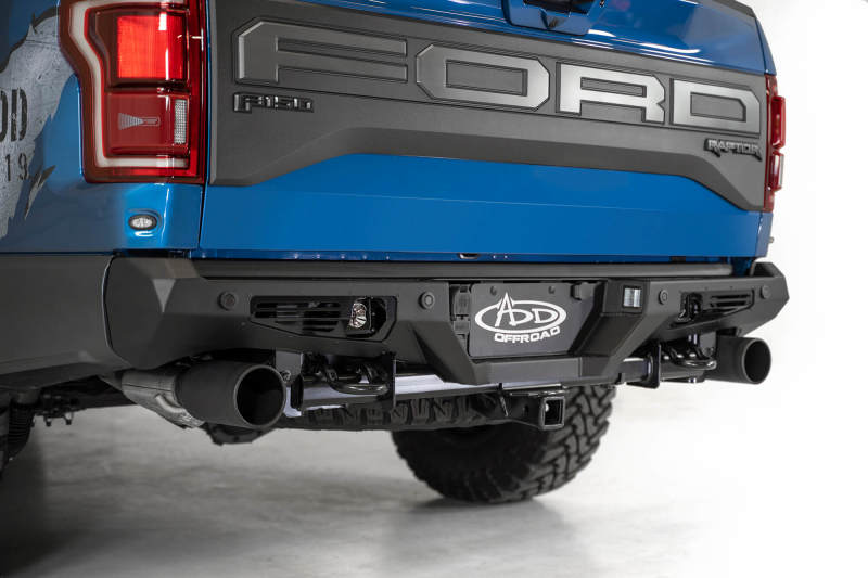 Addictive Desert Designs R110011370103 17-20 Ford Raptor F-150 Bomber Rear Bumper w/ Backup Sensor Cutouts