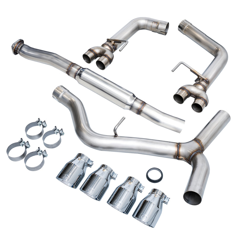 AWE Tuning 3020-42058 Subaru WRX/STI VA/GV Sedan Track Edition Exhaust - Chrome Silver Tips (102mm)