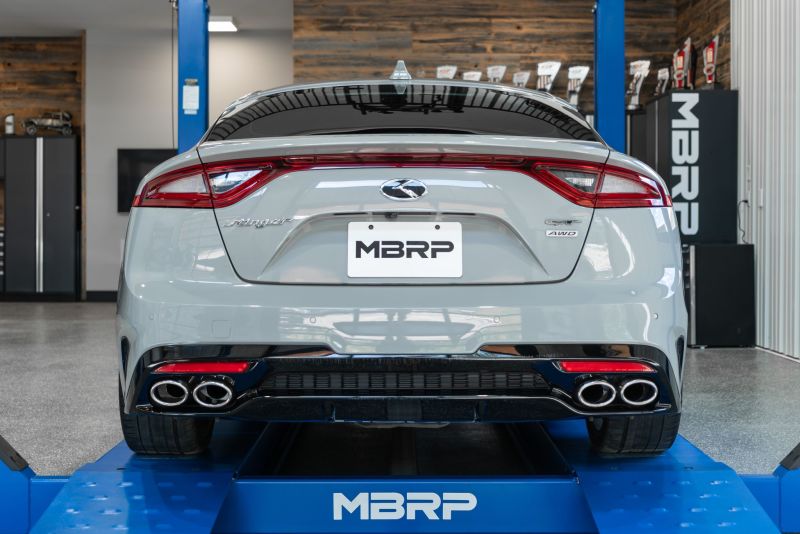 MBRP S4704304 2018+ Kia Stinger 3.3L RWD/AWD 2.5in Cat Back Dual Rear Exit w/o Tips