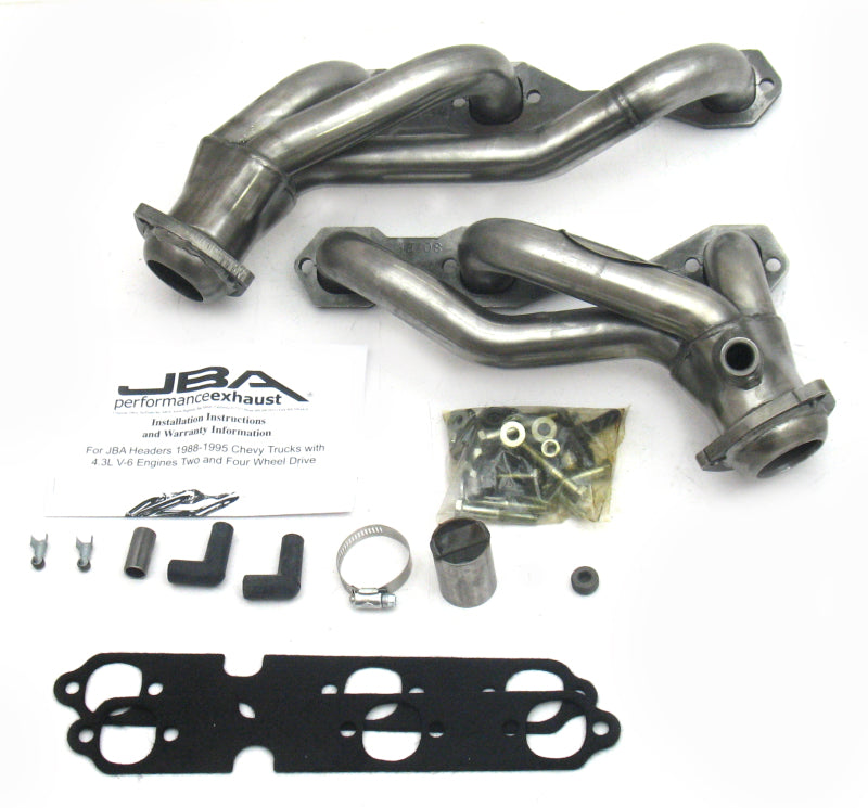 JBA 1840S 88-95 GM Truck 4.3L V6 w/o A.I.R. Injection 1-1/2in Primary Raw 409SS Cat4Ward Header