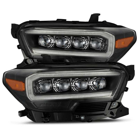 AlphaRex 880707 16-20 Toyota Tacoma NOVA LED Projector Headlights Plank Style Black w/Activation Light