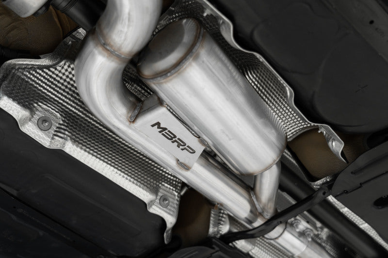MBRP S46123CF 2022 Volkswagen Golf R MK8 3in Cat-Back Quad Rear w/ Carbon Fiber Tips Valve Delete Exhaust