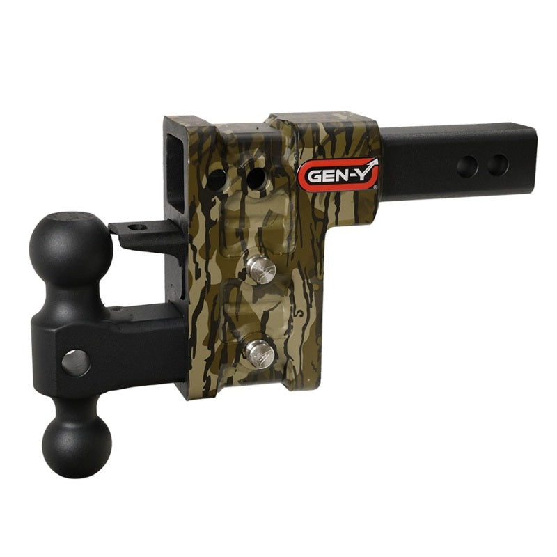 GEN-Y Hitch GH-523-MO Gen-Y Mega Duty 2in Shank 5in Drop 2K TW 16K Hitch w/GH-051 Dual-Ball/GH-032 Pintle Lock - Mossy Oak