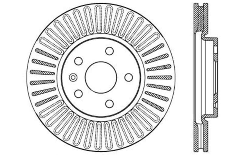 Stoptech 127.62120L StopTech Slotted & Drilled Sport Brake Rotor