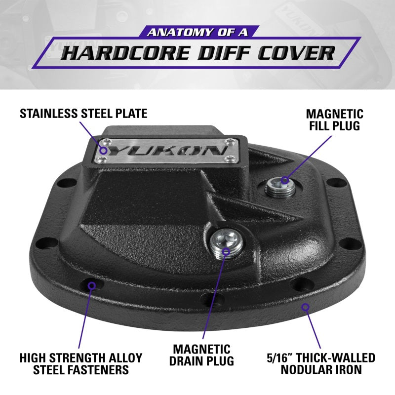 Yukon Gear & Axle YHCC-D30 Yukon Gear Hardcore Diff Cover for Dana 30/Super 30