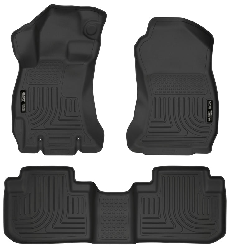 Husky Liners 99881 14 Subaru Forester Weatherbeater Black Front & 2nd Seat Floor Liners