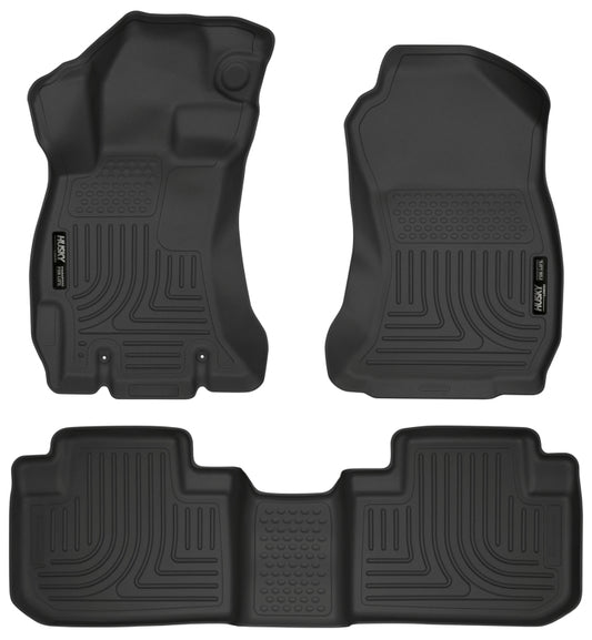 Husky Liners 99881 14 Subaru Forester Weatherbeater Black Front & 2nd Seat Floor Liners