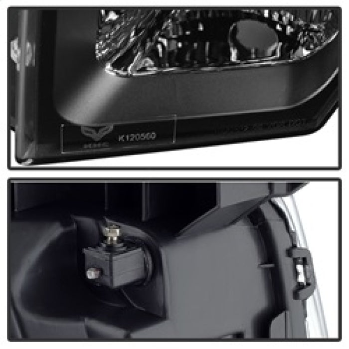 SPYDER 9032226 xTune Ford F150 09-14 Projector Headlights Halogen Model Only LED Halo Black PRO-JH-FF15009-CFB-BK