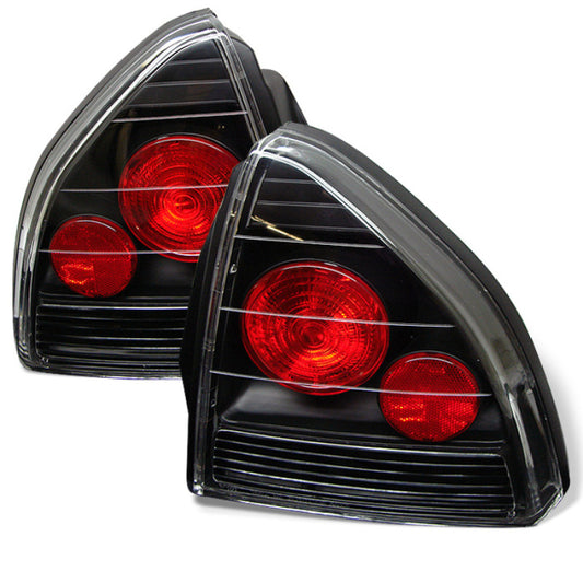 SPYDER 5005229 Spyder Honda Prelude 92-96 Euro Style Tail Lights Black ALT-YD-HP92-BK