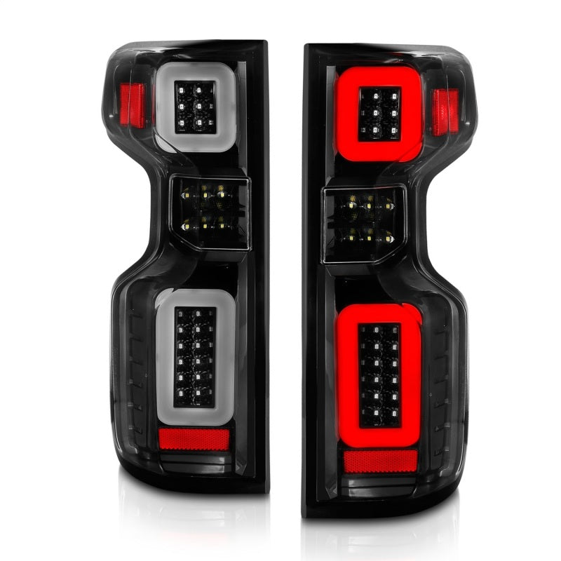 ANZO 311414 19-21 Chevy Silverado Full LED Taillights Black Housing Clear Lens G2 (w/C light Bars)