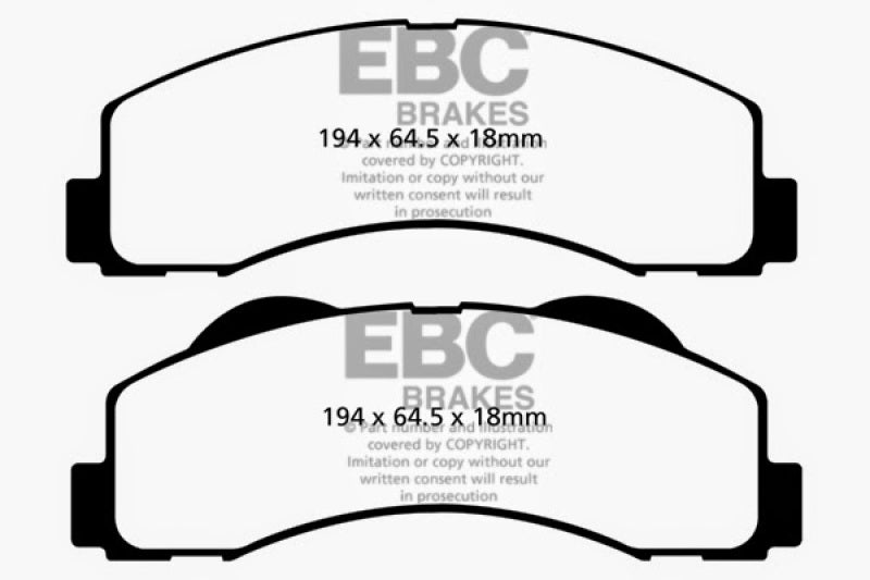 EBC DP61855 15+ Ford Expedition 3.5 Twin Turbo 2WD Greenstuff Front Brake Pads
