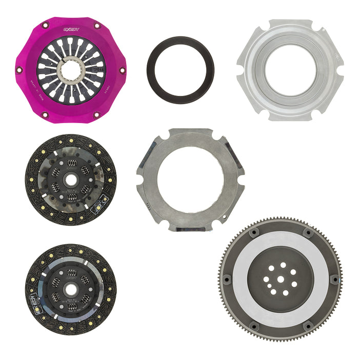 Exedy MM022SDF 96-06 Mitsubishi Evo 4-9 4G63T 2.0L Twin-Organic Clutch Kit