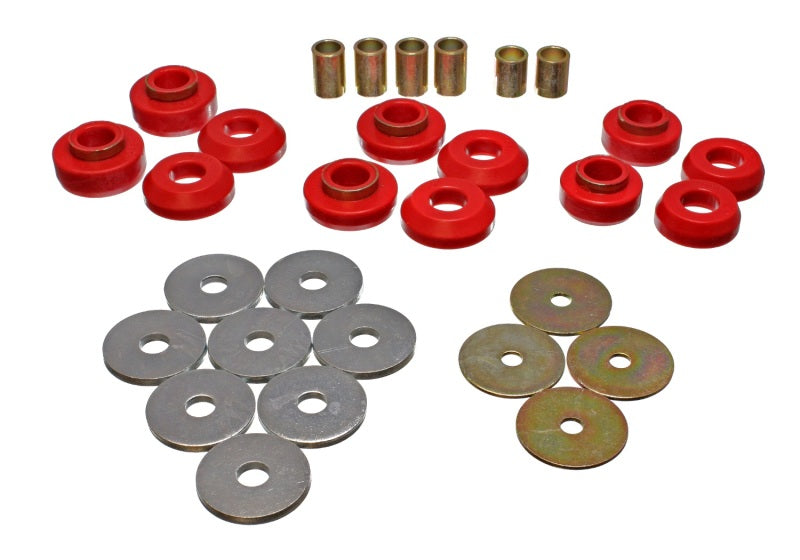 Energy Suspension 3.4129R 75-79 Chevrolet Nova / Chevy II Red Body Mount Set