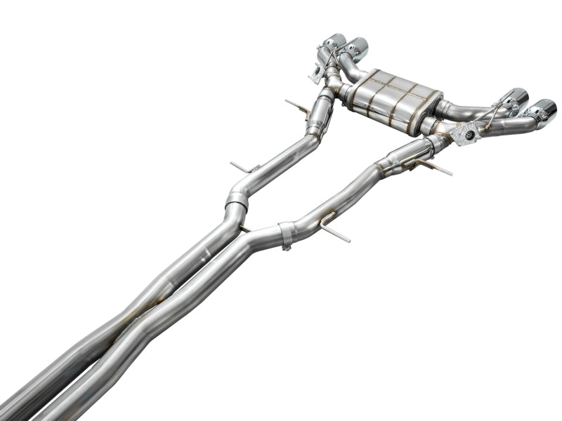 AWE Tuning 3025-42436 2021+ Cadillac CT4-V Blackwing SwitchPath Exhaust - Chrome Silver Tips