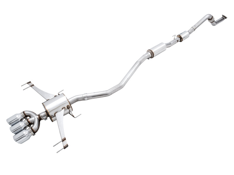AWE Tuning 3015-42666 2017+ Honda Civic Type R Touring Edition Exhaust w/Front & Mid Pipes - Chrome Silver Tips