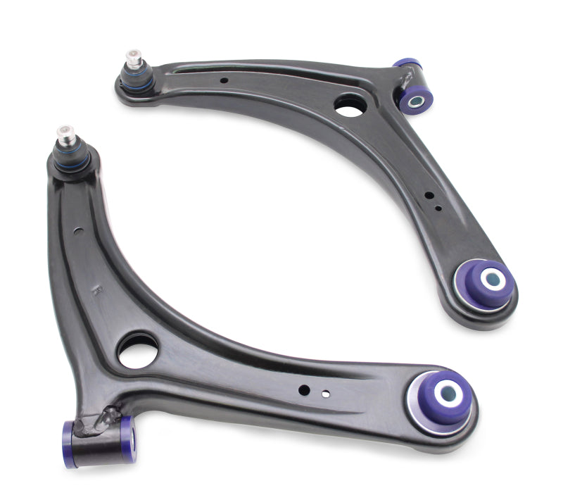 Superpro TRC1023 SuperPro 2008 Mitsubishi Lancer GTS Front Lower Control Arm Set w/ Bushings - w/ Positive Caster