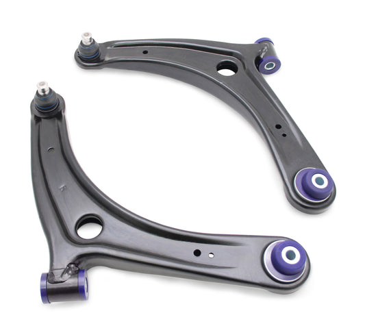 Superpro TRC1023 SuperPro 2008 Mitsubishi Lancer GTS Front Lower Control Arm Set w/ Bushings - w/ Positive Caster