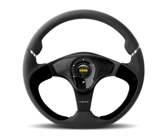 MOMO NER35BK0B Momo Nero Steering Wheel 350 mm - Black Leather/Suede/Black Spokes